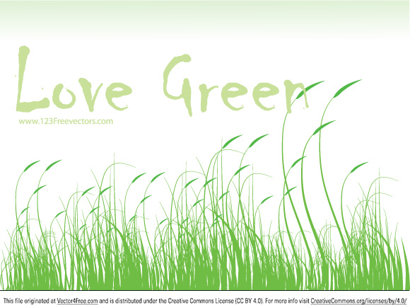 Liebe grüne Vektor