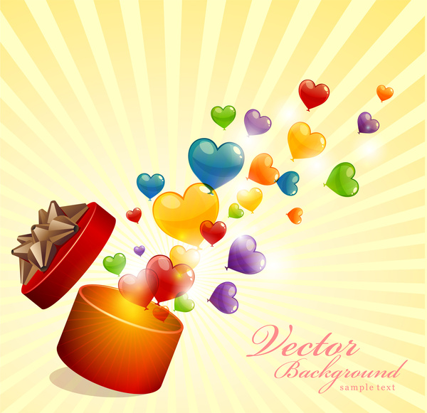 Love Heart Background-vector Heart-free Vector Free Download