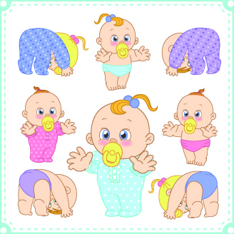 vector de diseño de bebé encantador