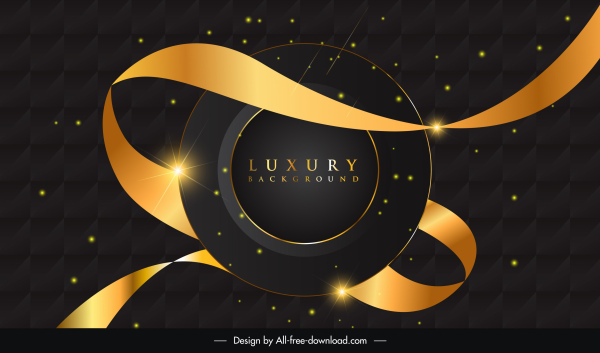 贅沢な背景輝く黒い黄金のダイナミックな3d装飾