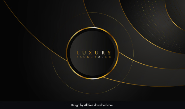 modèle de fond de luxe design sombre élégant mouvement doré