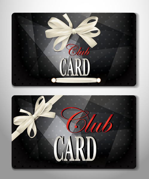 vector de elementos de diseño de tarjetas de club de lujo