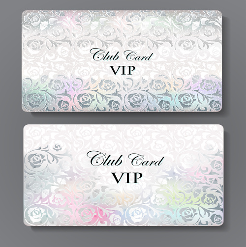 vector de elementos de diseño de tarjetas de club de lujo