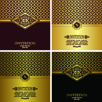 Luxus golden Einladung Karten Hintergrund