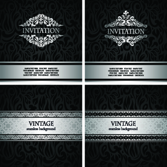 Fondo de tarjetas de invitación vintage de lujo
