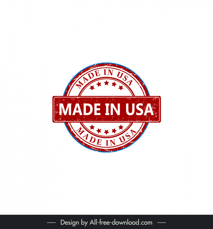 Fabriqué aux États-Unis Badge modèle classique plat rouge décor