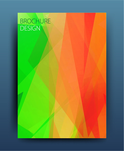vector de color cubierta abstracta de revista o folleto