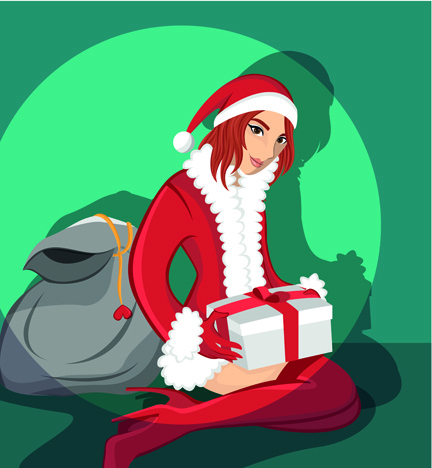 Jungfrau und Weihnachten Kostüm-Vektor