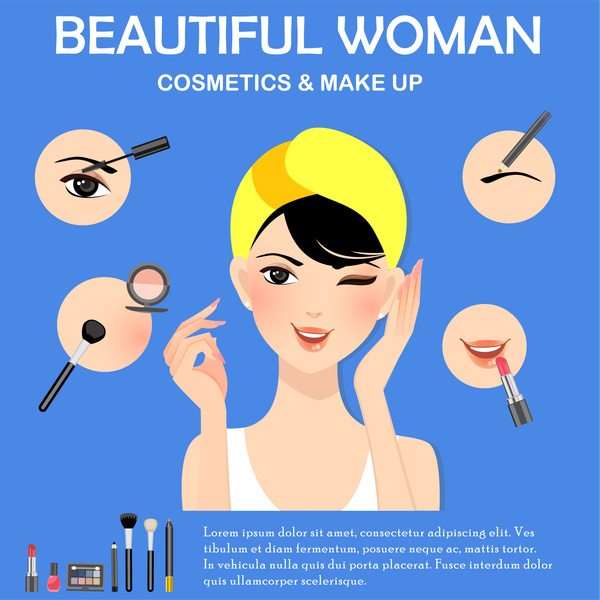 herramienta de maquillaje mujer