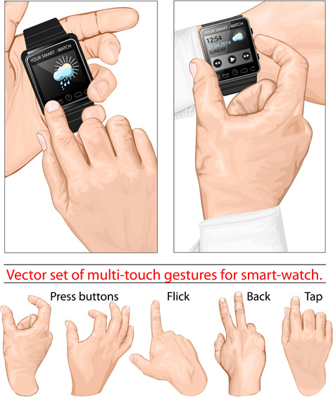 gerakan tangan manusia vektor desain