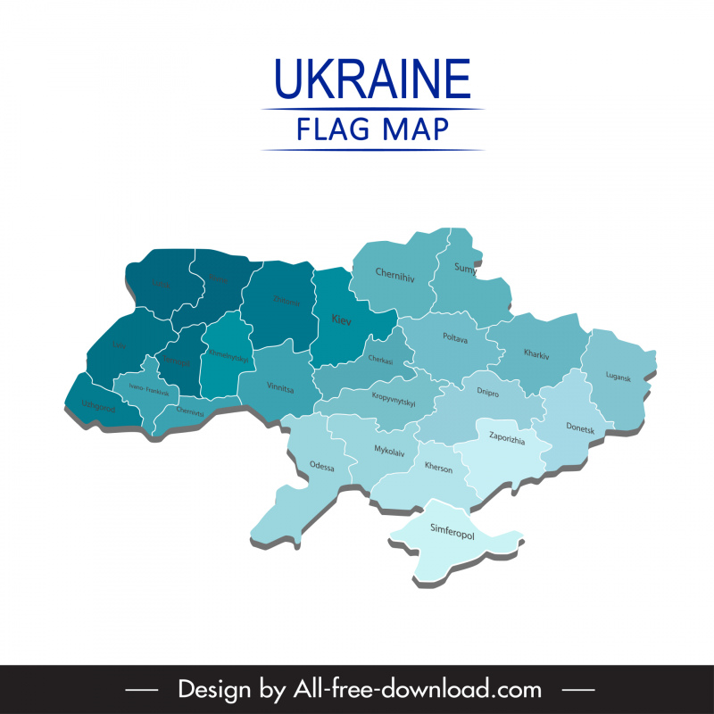 Carte Ukraine bannière modèle moderne plat croquis