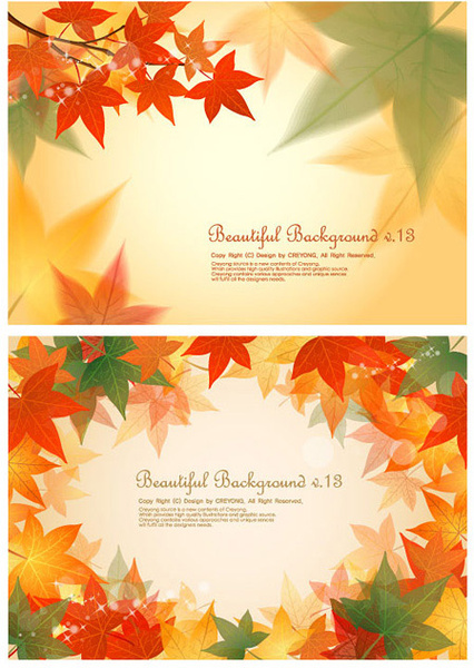 Maple Leaf Background Design Vector