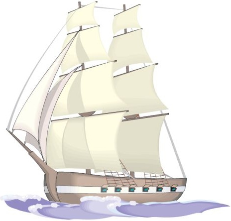 marine dibujo antiguo icono del barco