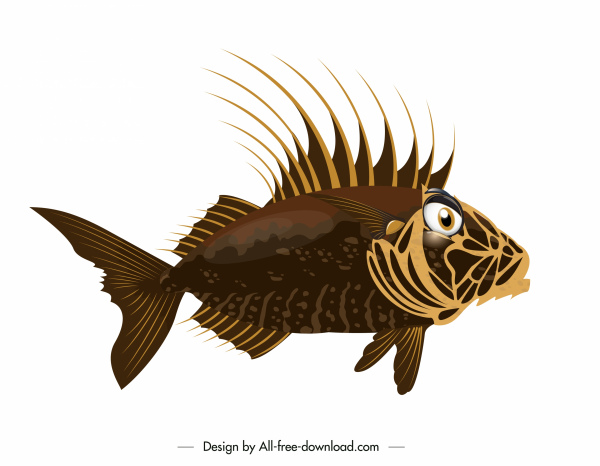icona pesce marino moderno colore design