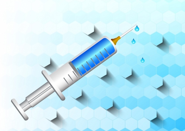 medizinischer Hintergrund Scherenschnitt Injektion Nadel Symbol design