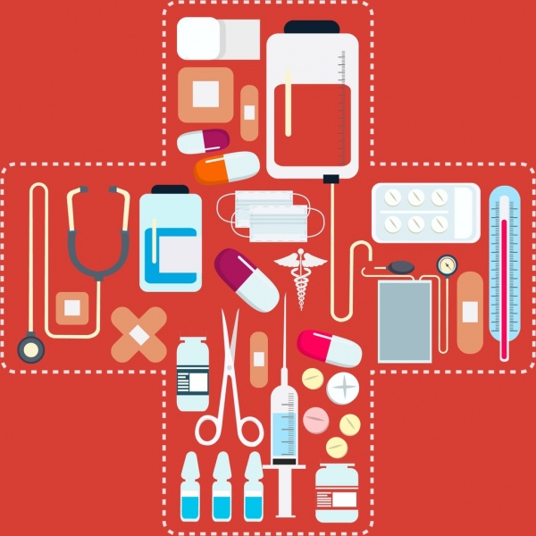 antécédents médicaux des divers outils de configuration des icônes bandage