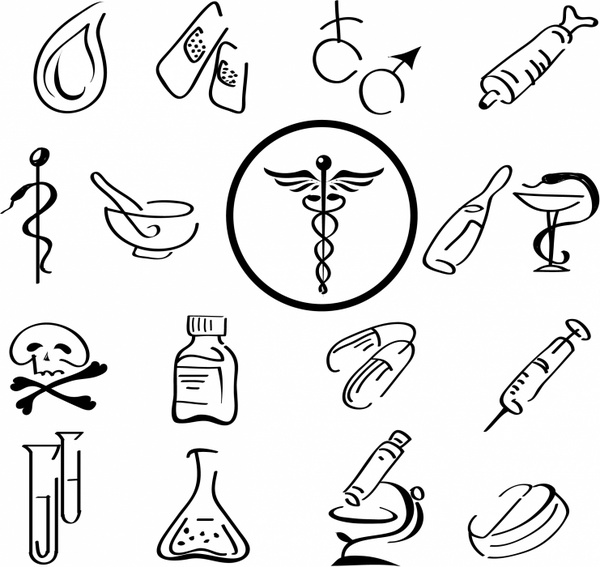 tıbbi Icons set