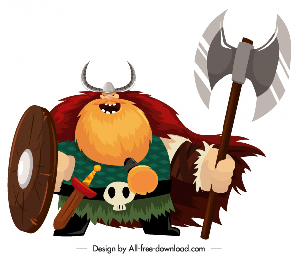 icône de chevalier médiéval viking multicolore design classique