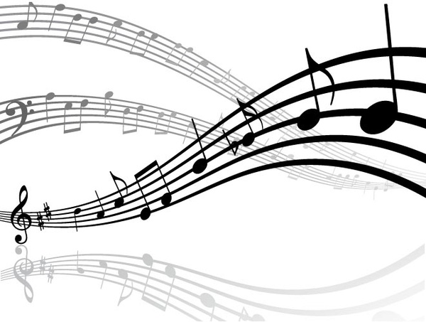 melodi musik latar belakang vektor