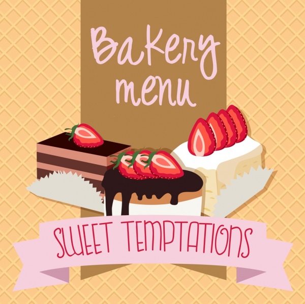 Menu Cover Background 3d Strawberry Cream Cake Design-vector Trust To  Nature-free Vector Free Download