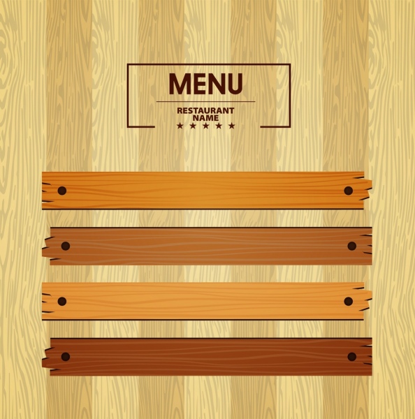 menu modello luminoso schema delle decorazioni in legno