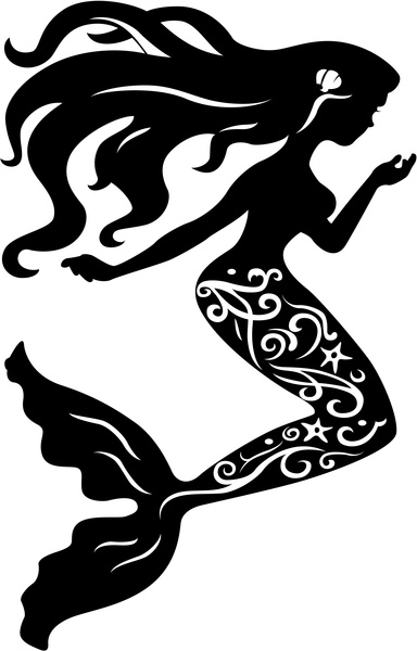 Meerjungfrau-silhouette