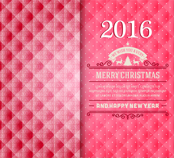 Feliz Natal e feliz ano novo 2016 cartão
