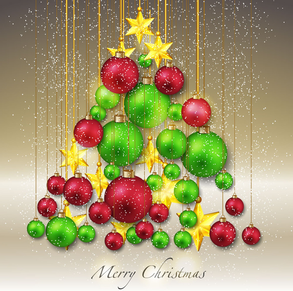Счастливого Рождества мяч дерево декор