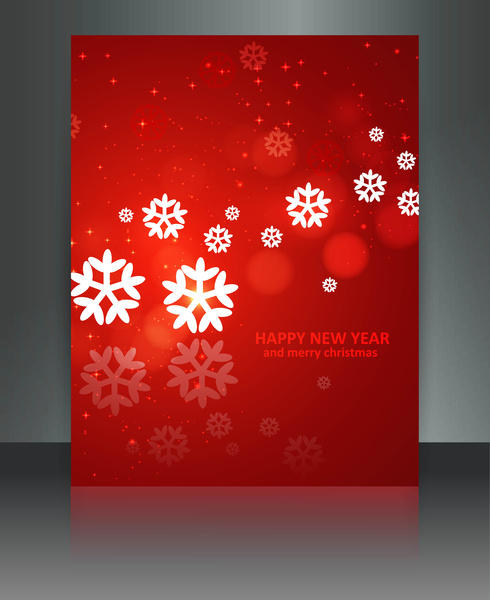 neşeli Noel broşür kutlama parlak renkli kart vektör