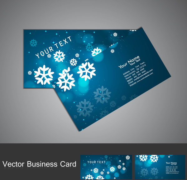 cartão de feliz Natal conjunto ilustração vetorial colorido azul