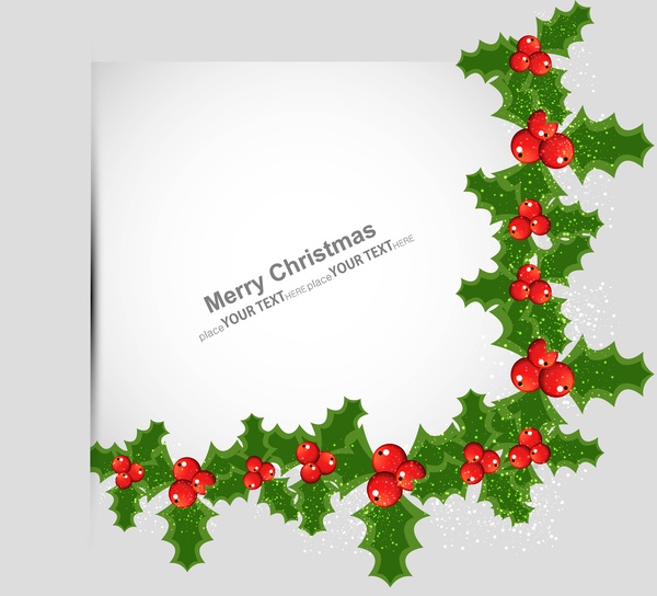 Merry Christmas Celebration Bright Colorful Card Design Vector