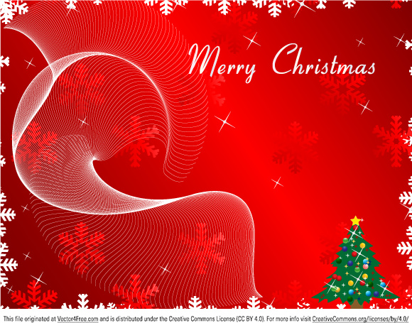 Frohe Weihnachten-Grußkarte auf rotem Hintergrund Vektor
