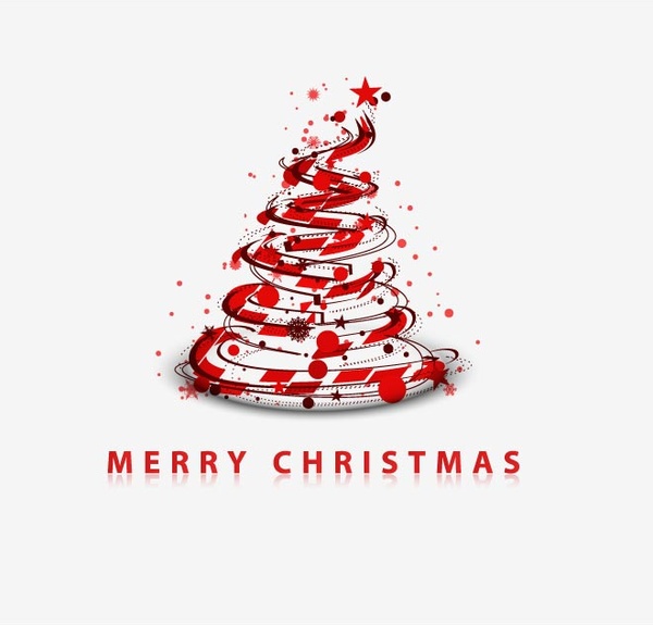 Веселые рождественских поздравительных открыток красный гранж дерево вектор