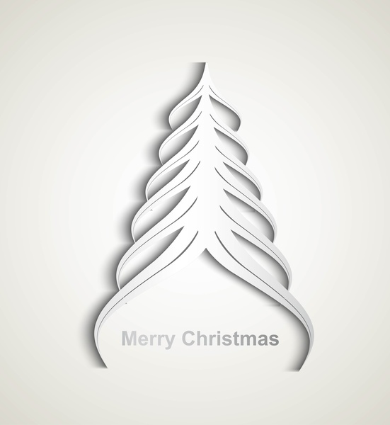 neşeli Noel şık ağaç renkli beyaz arka plan