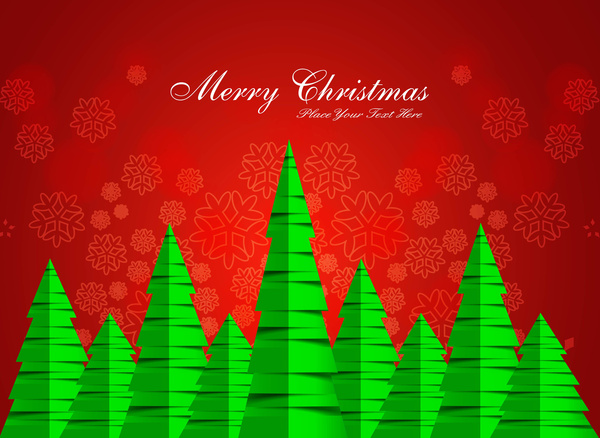 árvore de Natal alegre celebração cartão colorido brilhante projeto vector