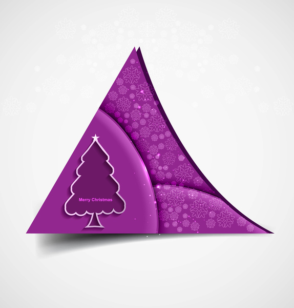 neşeli Noel ağacı kutlama parlak renkli kart tasarlamak vektör