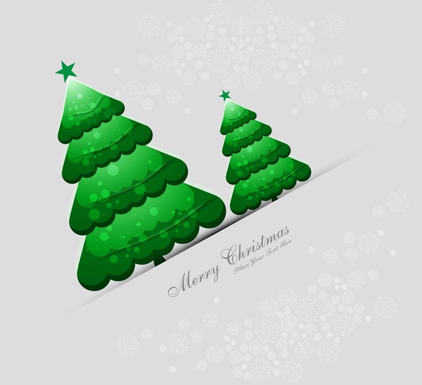 neşeli Noel ağacı kutlama parlak renkli kart tasarlamak vektör