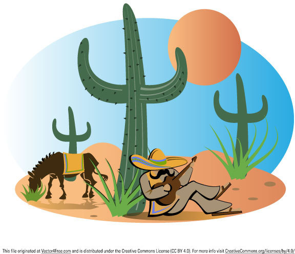 paysage mexicain illustration vectorielle