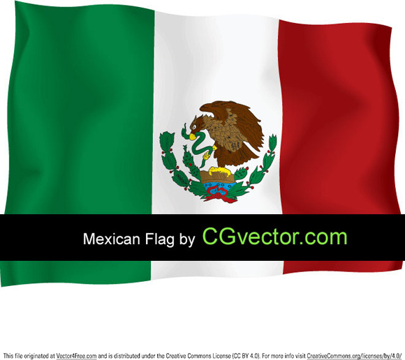 メキシコ独立記念日飛行の旗