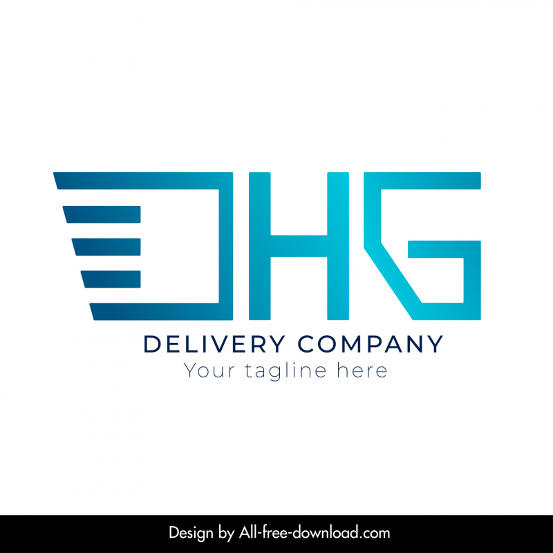 MHG Corporate Logotype élégant moderne stylisé textes décor