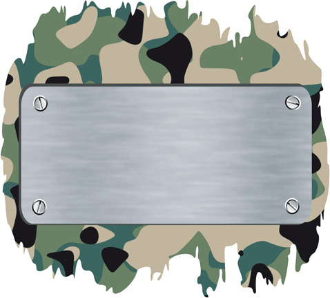 Military Elements Frame Vector
