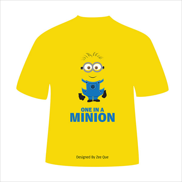 Minion T-Shirt Designs kostenloser Vektor