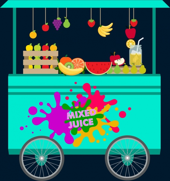 смешанных фруктов сок реклама классическая коляска улице стиль