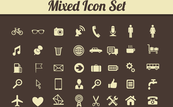 karışık Icon set