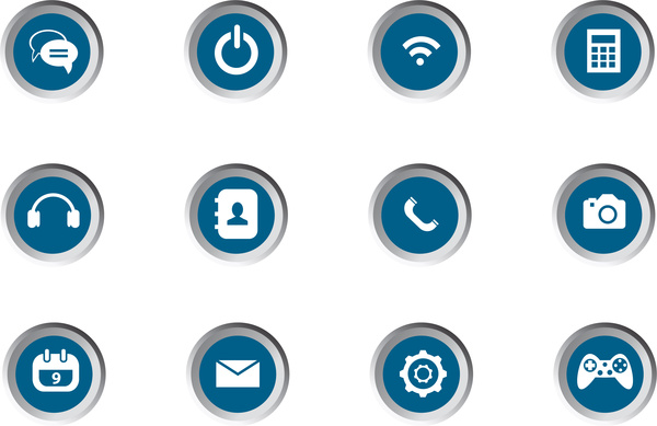 conjunto de iconos de aplicaciones móviles