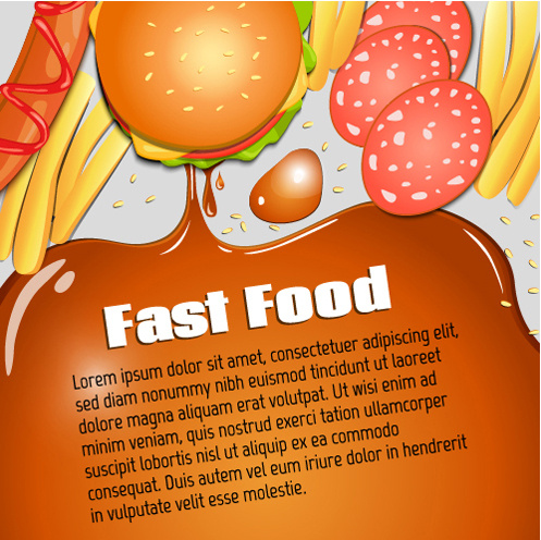 modernen Fast Food Plakat Vektor