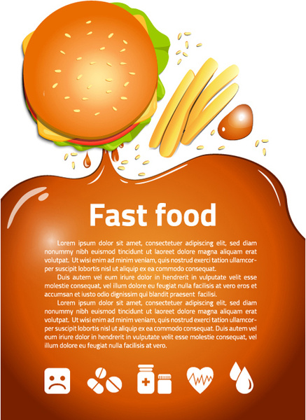 makanan cepat modern poster vektor