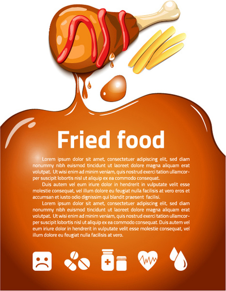 Modern Fast Food Poster Vector