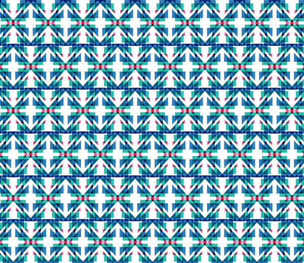 三角形と六角形のブルーのカラフルなパターン ベクトルのモダンなスタイリッシュな質感