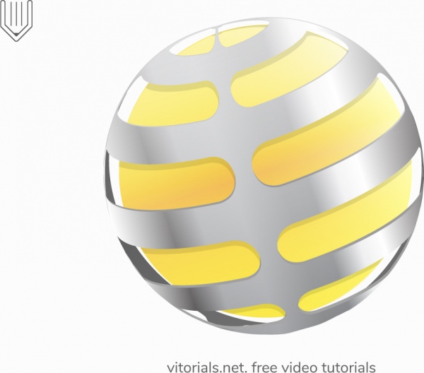 modelo de logotipo de esfera 3d moderno